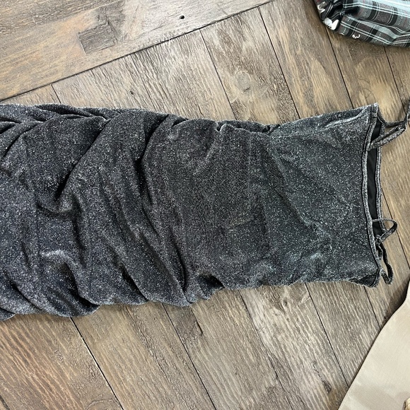 Girls size medium black and silver mini dress - Picture 3 of 3